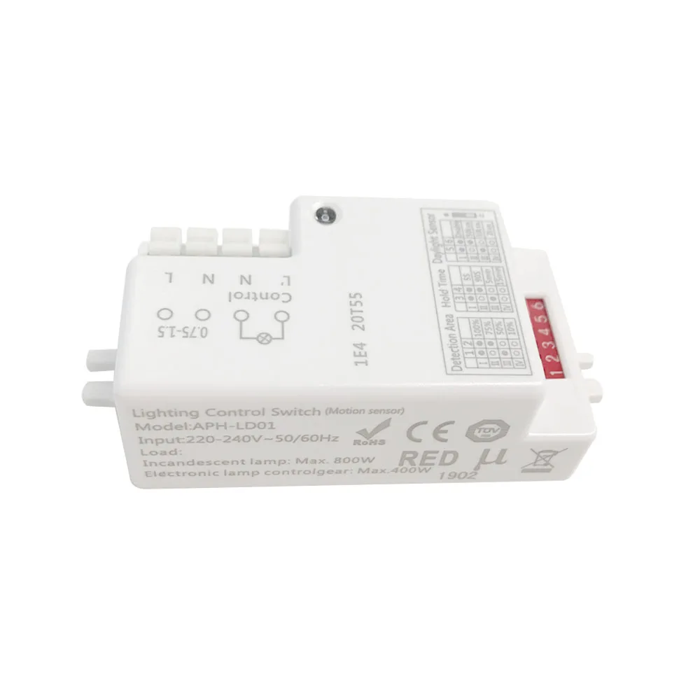 AC 220 V-240 V/50Hz микроволновый радар Датчик тела Детектор движения для светодиодный
