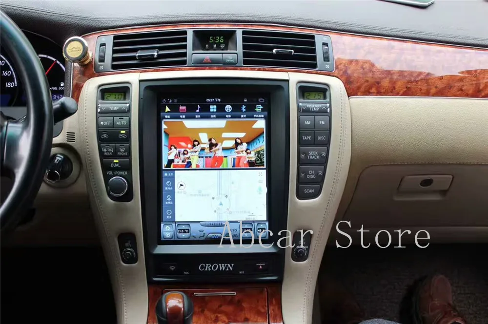 10 4 ''Tesla стиль Android 8 1 автомобильный dvd плеер GPS навигация для Toyota crown 2005 2009 PX6 HDMI