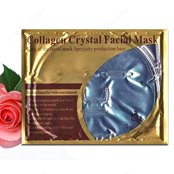 10pcs/lot Collagen Moisture Eye &amp Facial Mask Set Crystal Blue Algae Cosmetics | Красота и здоровье
