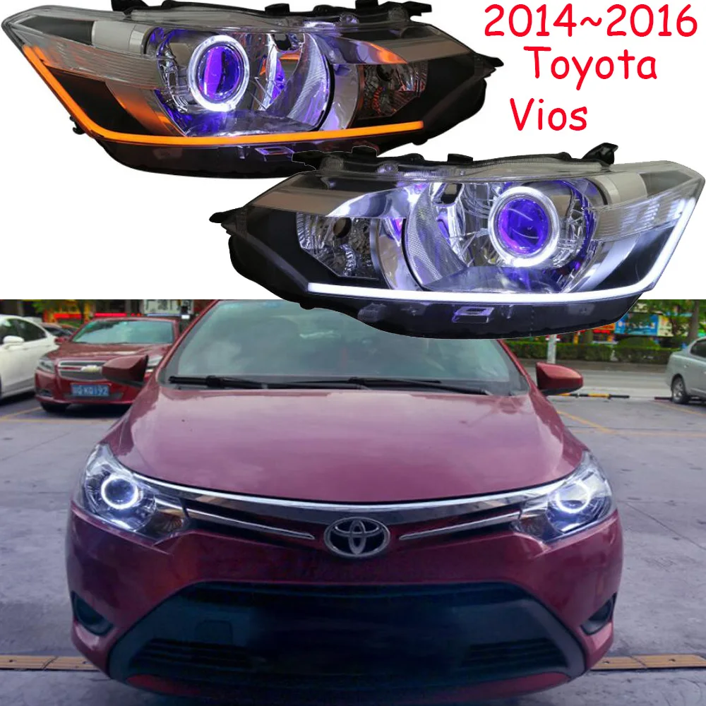 2 шт. бампер лампы для фар VIOS 2014 ~ 2016 автомобильные аксессуары светодиодный фонарь