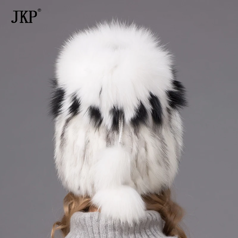 

Women's hat winter real mink fur hat with fox fur Russia hot fashion style good quality female brand warm cap DHY-25