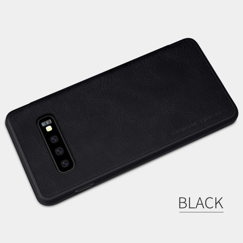 Для Samsuang Galaxy S10/S10+/S10E кожаный Капа для NILLKIN Qin откидная крышка слот для карт памяти кожаный чехол для Galaxy S10 Плюс/S10 Lite принципиально сумка