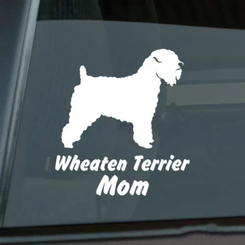 Wheaten Terrier Mom наклейка высечка виниловая Размер (дюймы): 5 48x6 00|Наклейки для