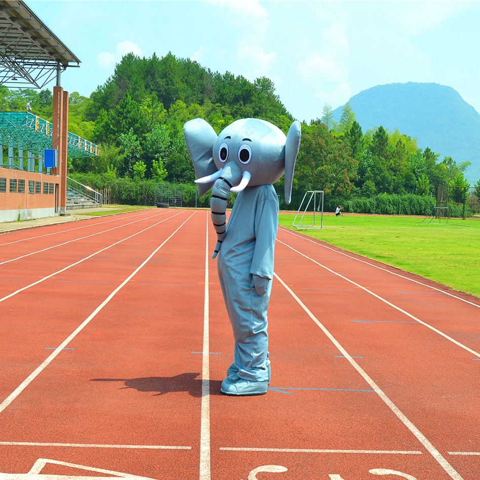 2018 Вечеринка зоопарк слон талисман костюмы Профессиональный длинный нос и