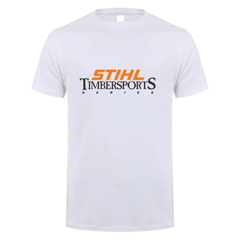 white Stihl Timbersports серия футболка мужская с коротким рукавом хлопок лето Человек Stihl Футболка мужская футболка DS-004 - Цвет: white