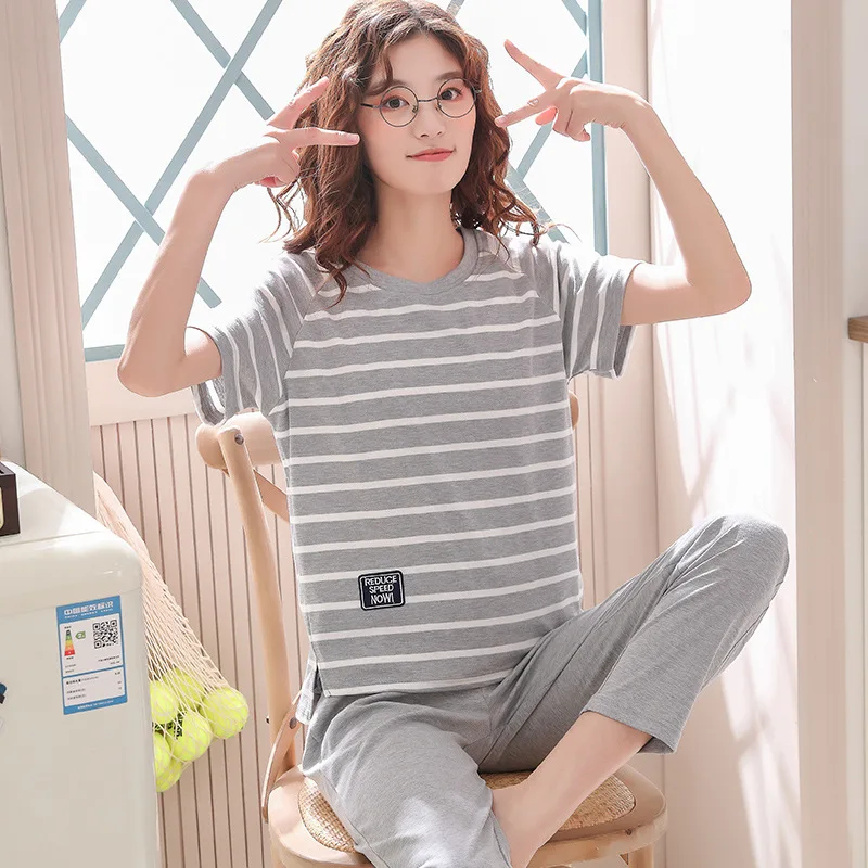6622 Пижамы с героями мультфильмов; женская пижама; mujer invierno; домашняя одежда; большие размеры; розовая футболка с короткими рукавами и принтом; брюки; 2 шт - Цвет: 6622