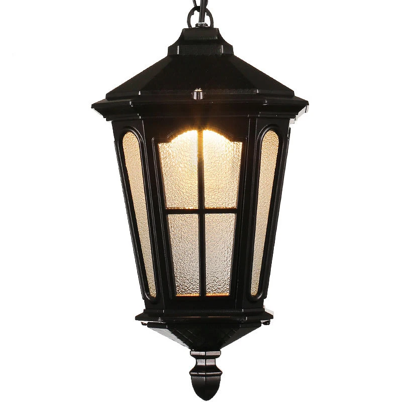 Винтажный наружный алюминиевый подвесной светильник E27 Водонепроницаемый из