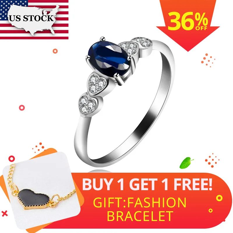 Almei 0.7ct Натуральный Синий сапфир камень ретро серебро обручальное кольцо S925