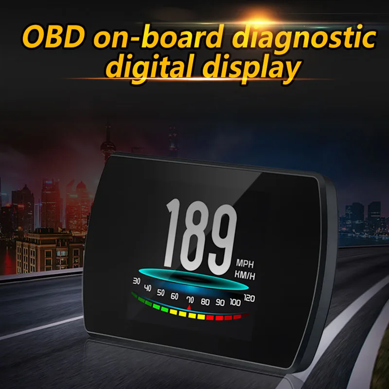 P12 HUD Head Up Display Умный Цифровой Автомобильный спидометр компьютер OBD 2 скорость