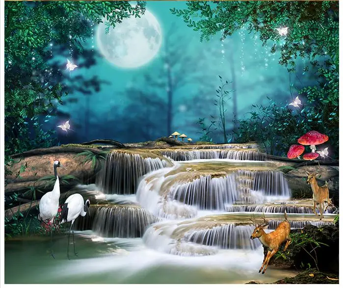 Высокая конец пользовательские 3d фото обои фрески стены красивый сказочный мир