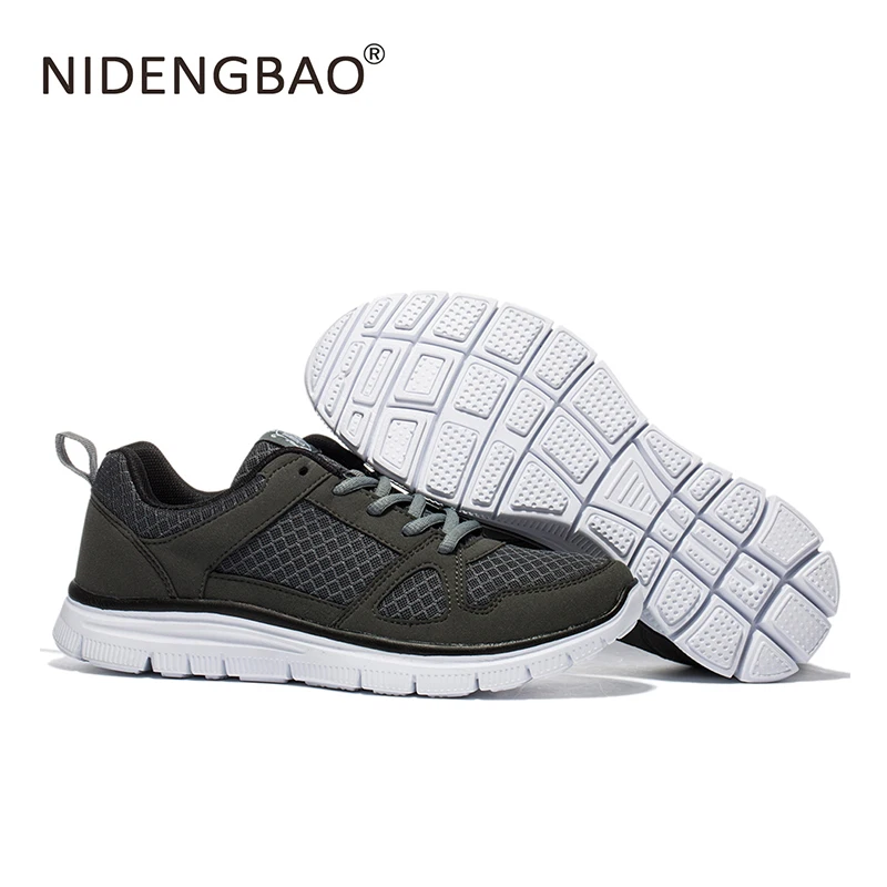 NIDENGBAO Running Shoes Sneakers Plug Size for Men Mesh Breathable Super Lightweight Sneakers Footwear Outdoor Athletic Shoes