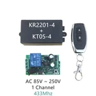 Переменный ток 220 В 1 канал РЧ 433 МГц беспроводной пульт дистанционного управления переключатель модуль Обучение код реле