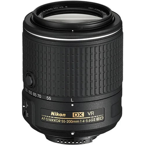 Nikon 55 200 объектив AF S DX мм f/4 5 6 г Объективы ED VR II для D3300 D3400 D5300 D5500 D5600 D90 D7200 D500