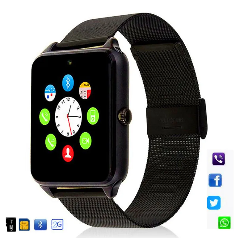 Смарт часы Z60 Для мужчин женщин Bluetooth наручные Smartwatch Поддержка 2G SIM/TF карты для