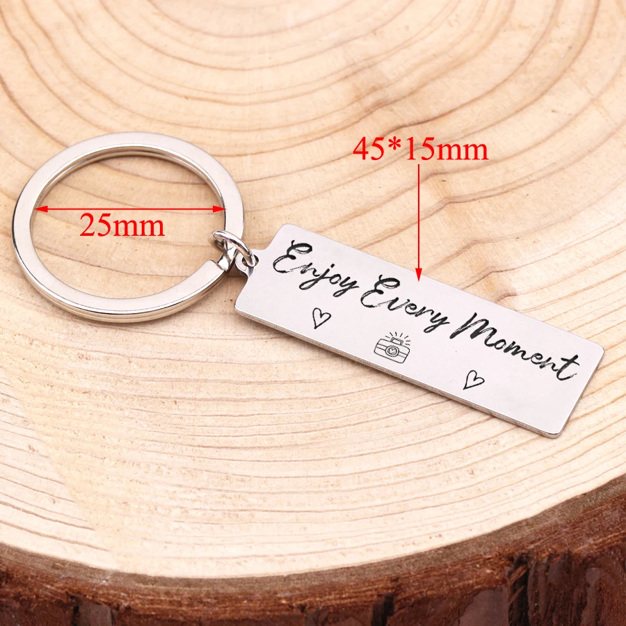 Наслаждайтесь каждый момент брелок для ключей подарок фотографа камера мужчин и