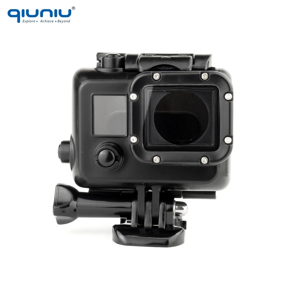 Чехол QIUNIU для GoPro Hero 3 плотный защитный каркас с боковым отверстием и креплением