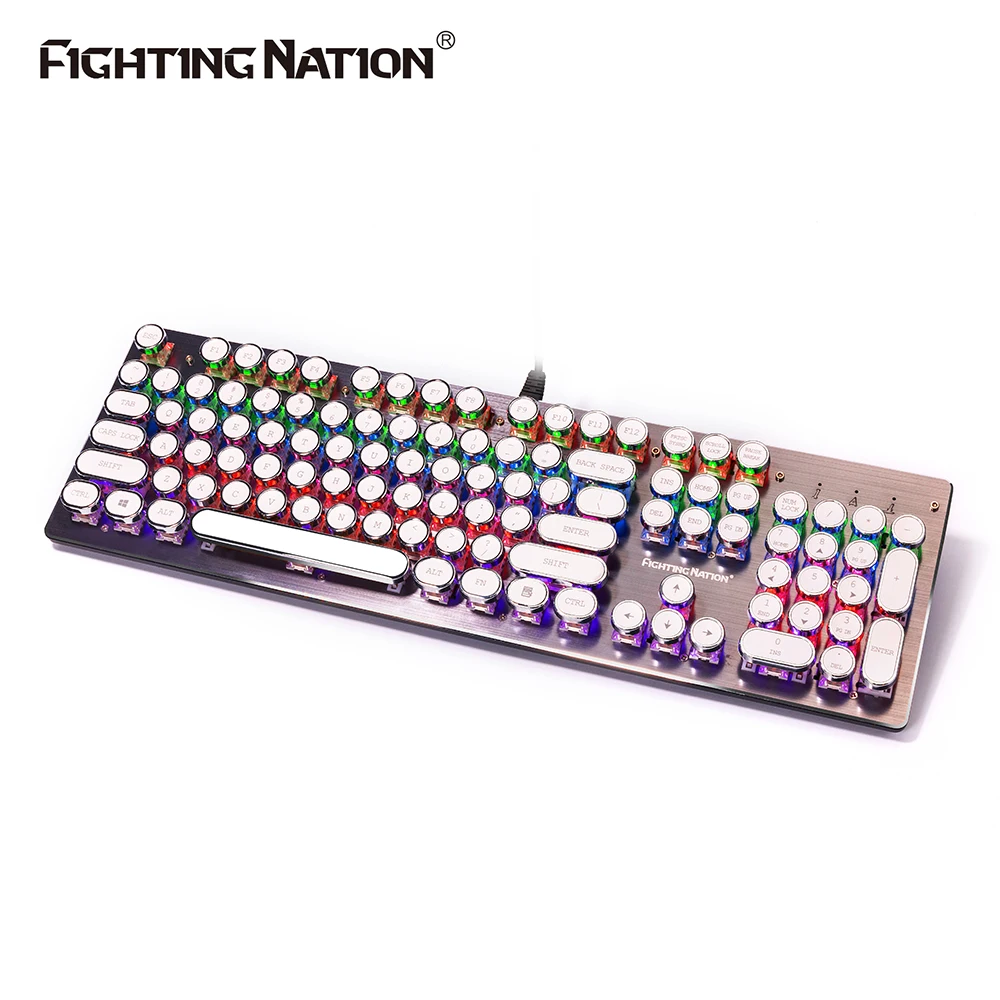 Механическая игровая подсветка клавиатуры круглая/квадратная кнопка синий