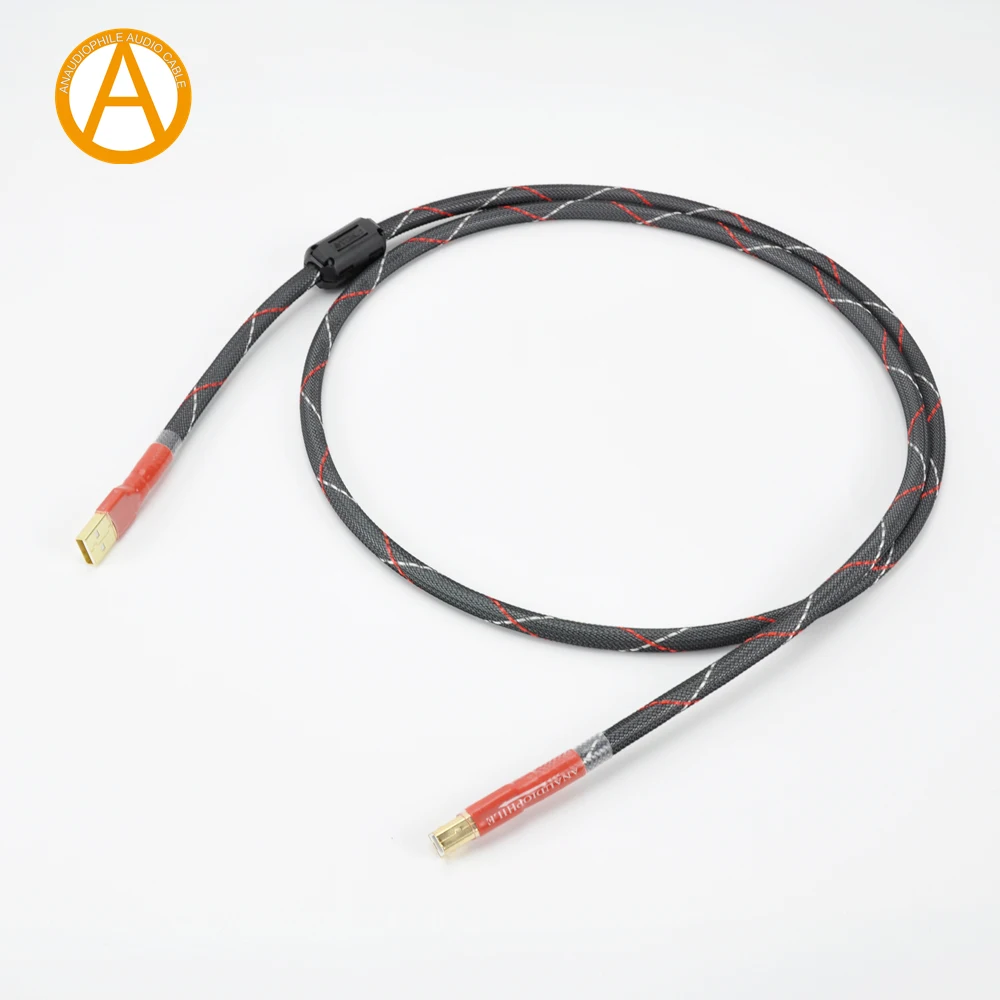 USB кабель UC09 HiFi 4N OFC типа A на B для передачи данных и аудио нейтральное звучание DAC