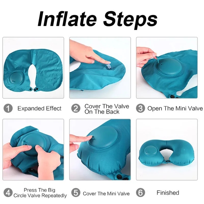 Надувная дорожная подушка U-образная для шеи воздушные надувные подушки самолета