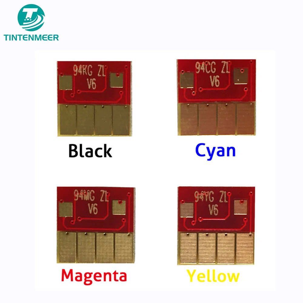 

TINTENMEER excellent quality Refillable cartridge Auto reset chip KCMY color as 1 set compatible for HP 932 to 7110 7610 7612