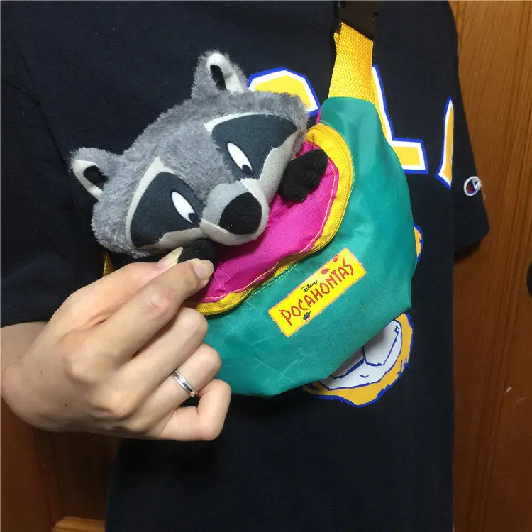 Плюшевая поясная сумка Pocahontas Meeko Raccoon|toy plush|pocahontas plushtoys toys |
