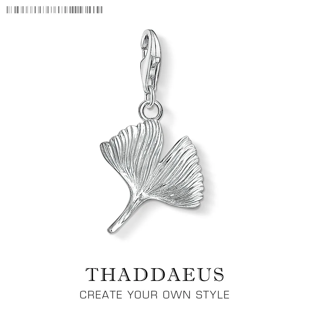 

Original 925 Sterling Silver DIY Pendant Charm Ginkgo Leaf 2019 Summer Bracelet Charm Women Men for Jewelry Making Wholesale