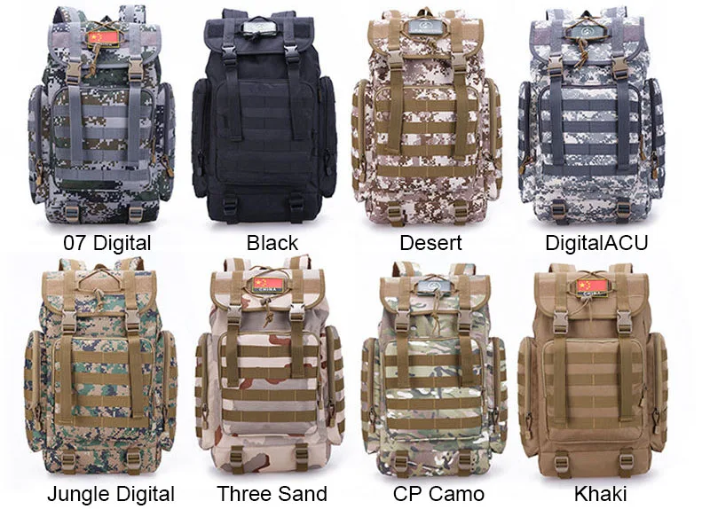 40L мужской женский тактический военный рюкзак походный рюкзак Molle сумка для путешествий на открытом воздухе спортивные рюкзаки школьный водонепроницаемый XA375WA