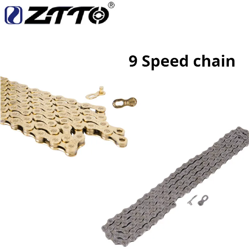 Цепь ZTTO 9 скоростей MTB для горного велосипеда s 18s 27s Velo оцинкованная Серебристая