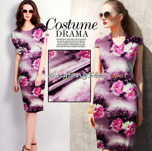 Высокое качество дизайнер 100% чистого натуральный шелк тутового креп-сатин