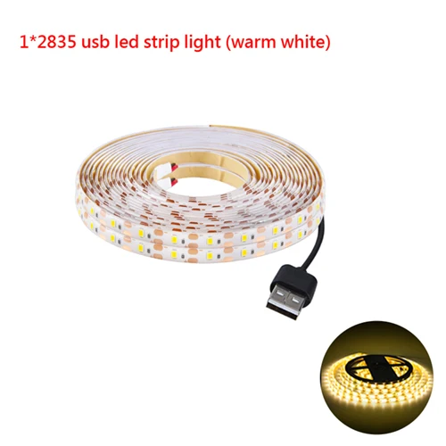 USB with warm white Foxanon RGB Светодиодная лента светильник 5 в USB Светодиодная лента 12 В Водонепроницаемая RGB датчик движения 2835 5050 гибкая лента для ТВ ПК кухни - Испускаемый цвет: USB with warm white