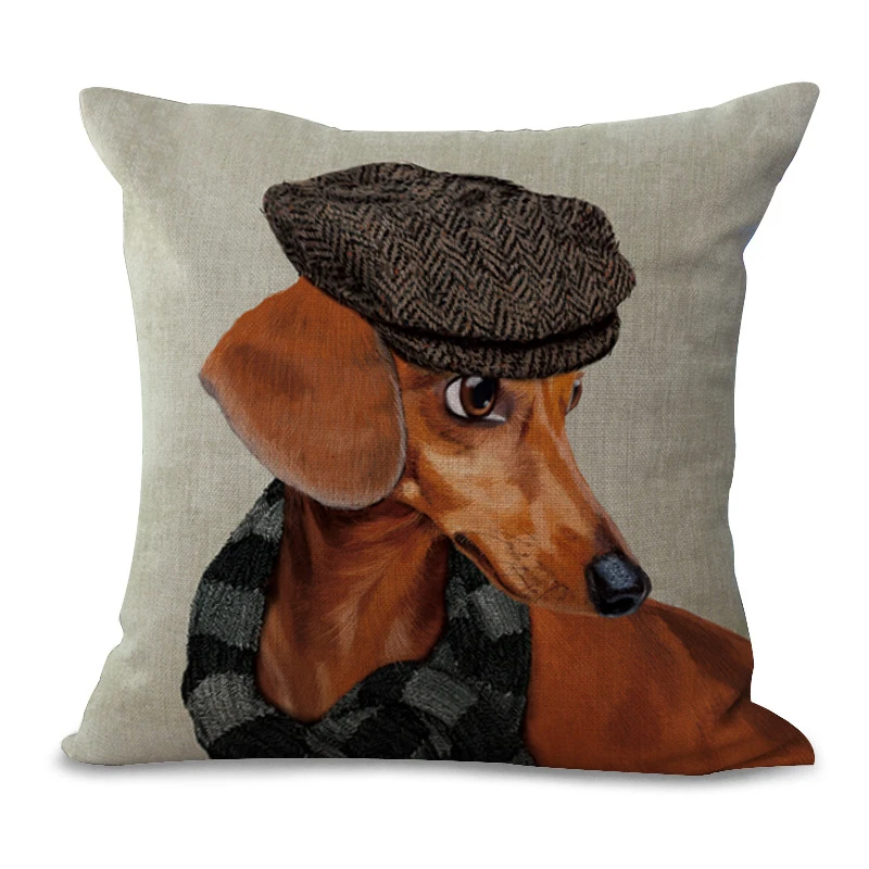Пледы-подушки Чехлы 45x45cmdecorative подушки dogdog Наволочки хлопок лен для подушек День