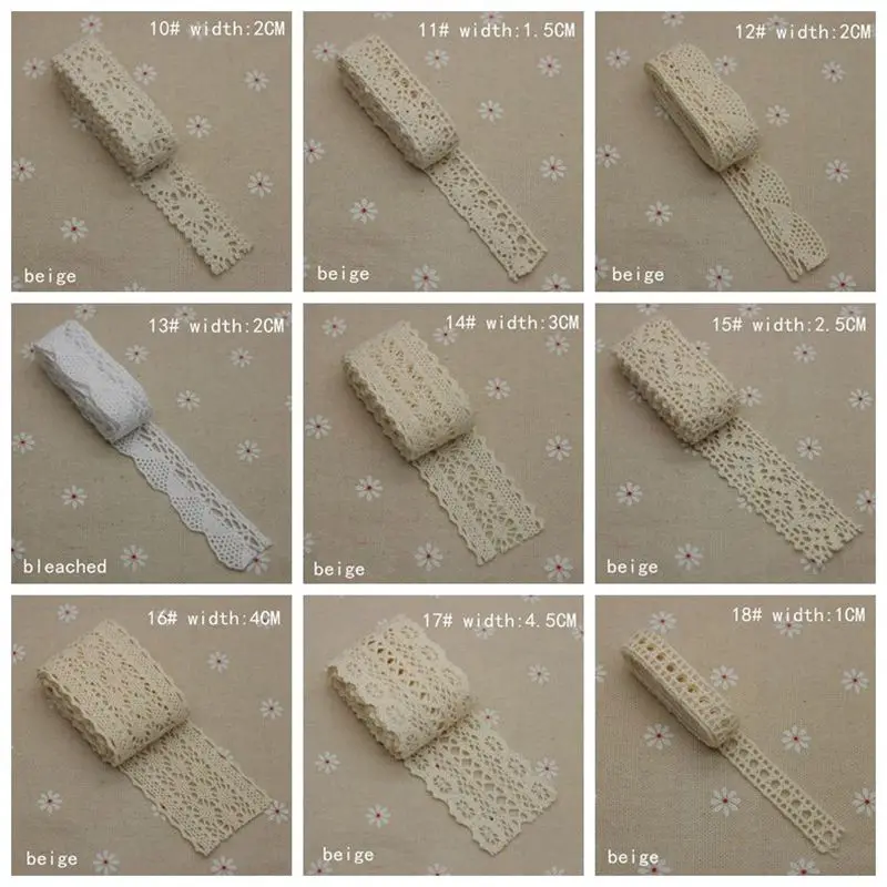 Ткань для шитья одежды 10 ярдов сделай сам бежевая отбеленная хлопковая кружевная