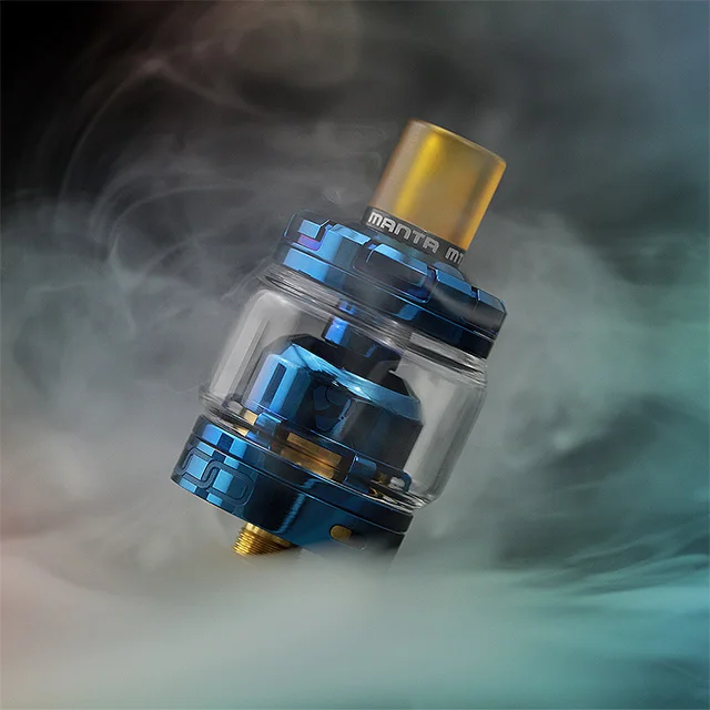 Оригинальный Advken Manta MTL RTA 24 мм с одной катушкой вместимостью 2/3 мл позолоченная