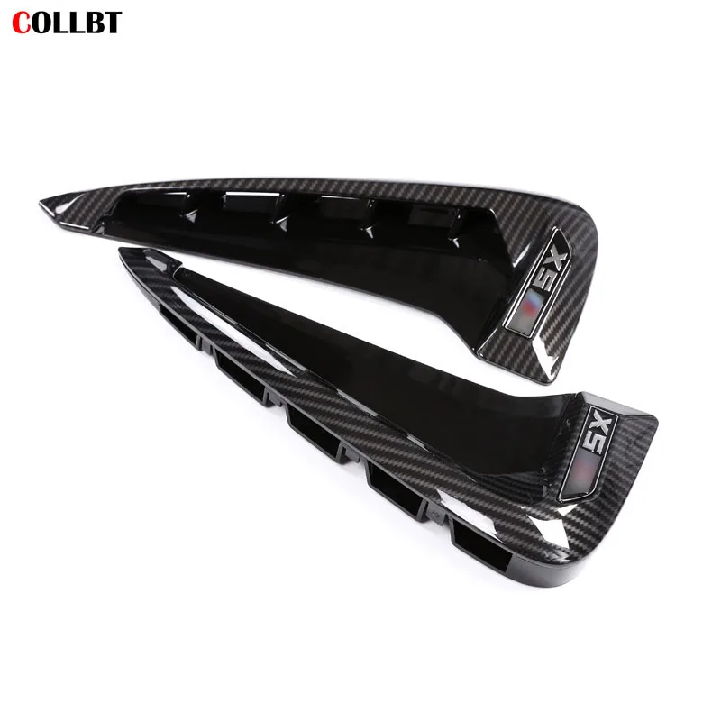 2 шт. углеродного волокна переднее крыло автомобиля украшения сбоку