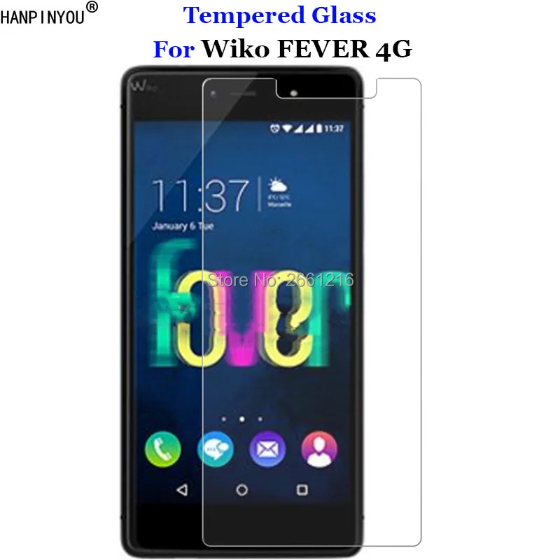 Для Wiko лихорадка 4 г закаленное Стекло 9 H 2.5D Премиум Экран Защитная пленка для 5