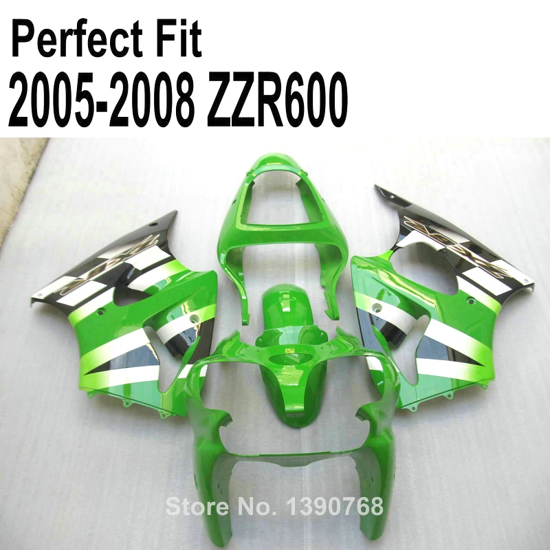

Комплект обтекателей зеленого цвета для Kawasaki ZZR2005 2006 2008 05 07 08 Обтекатели SZ23