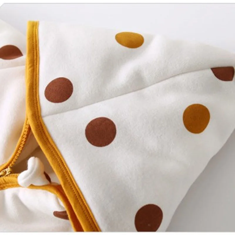 Модный Детский комбинезон для новорожденных зимний плотный теплый в горошек с