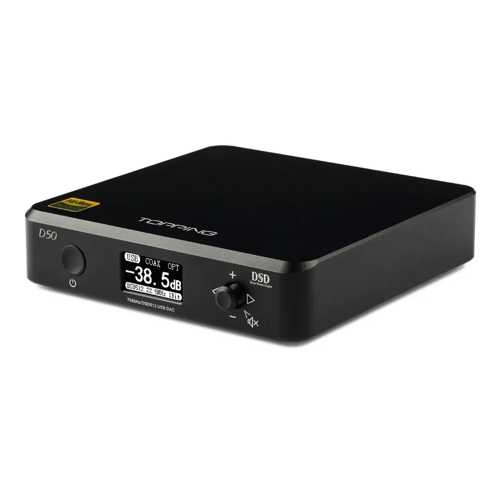 Топпинг D50 Hi-Fi аудио ЦАП ES9038Q2M* 2 XMOS XU208 USB 32Bit/768 кГц DSD512