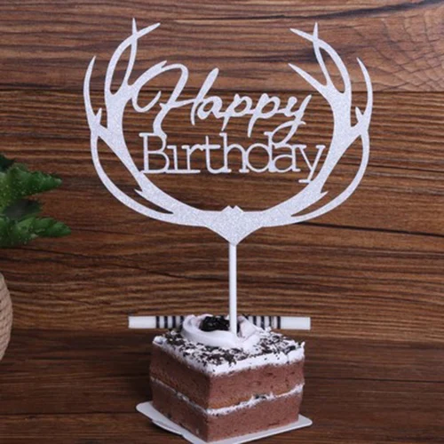sliverround hbd 10pc Q posket Белоснежка Принцесса фигура Белль Блестящий золотистый Серебристый счастливые топперы для торта на день рождения Дети День Рождения Декор поставки - Цвет: sliverround hbd 10pc