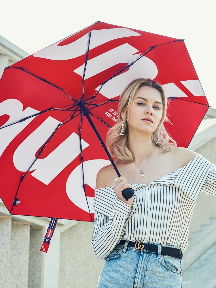 Складной зонт от солнца и дождя двойного назначения тренд солнцезащитный для