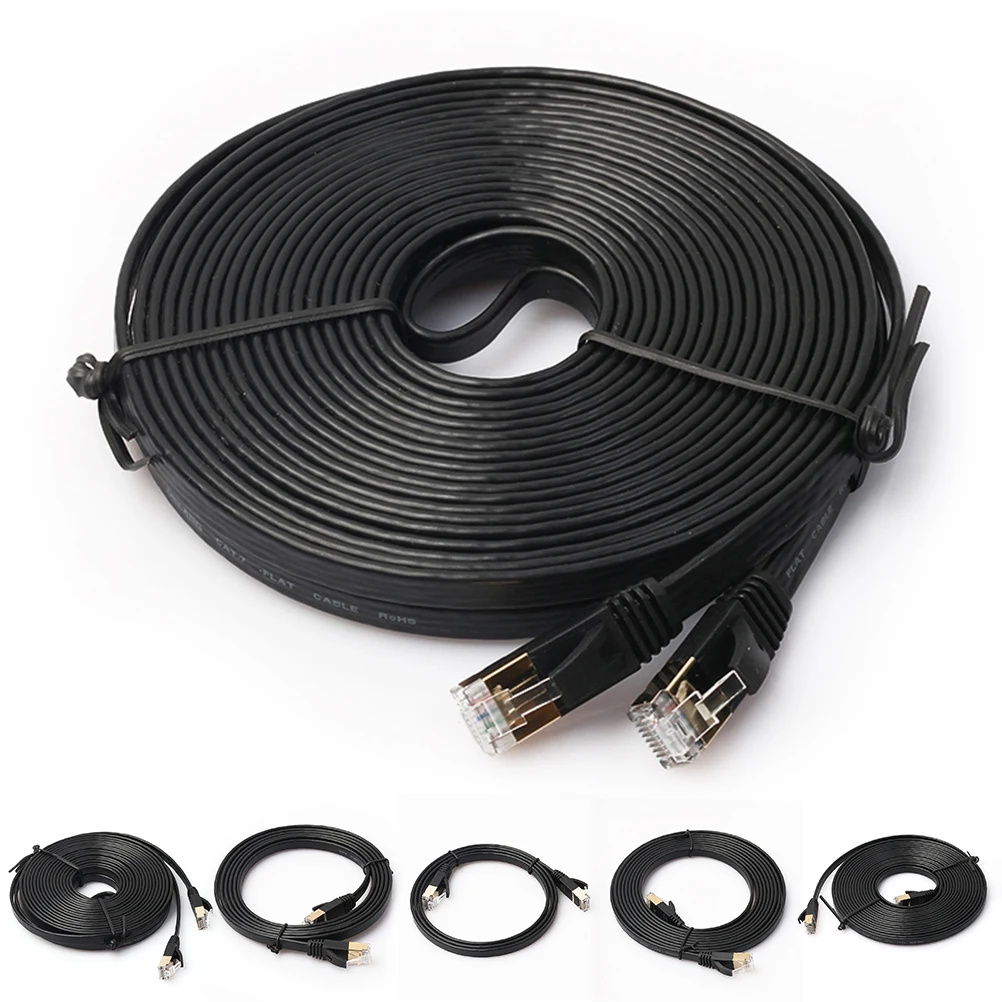 Cat7 сетевой LAN Кабель SSTP RJ45 10 Гбит/с Интернет плоский патч кабель высокая скорость 1
