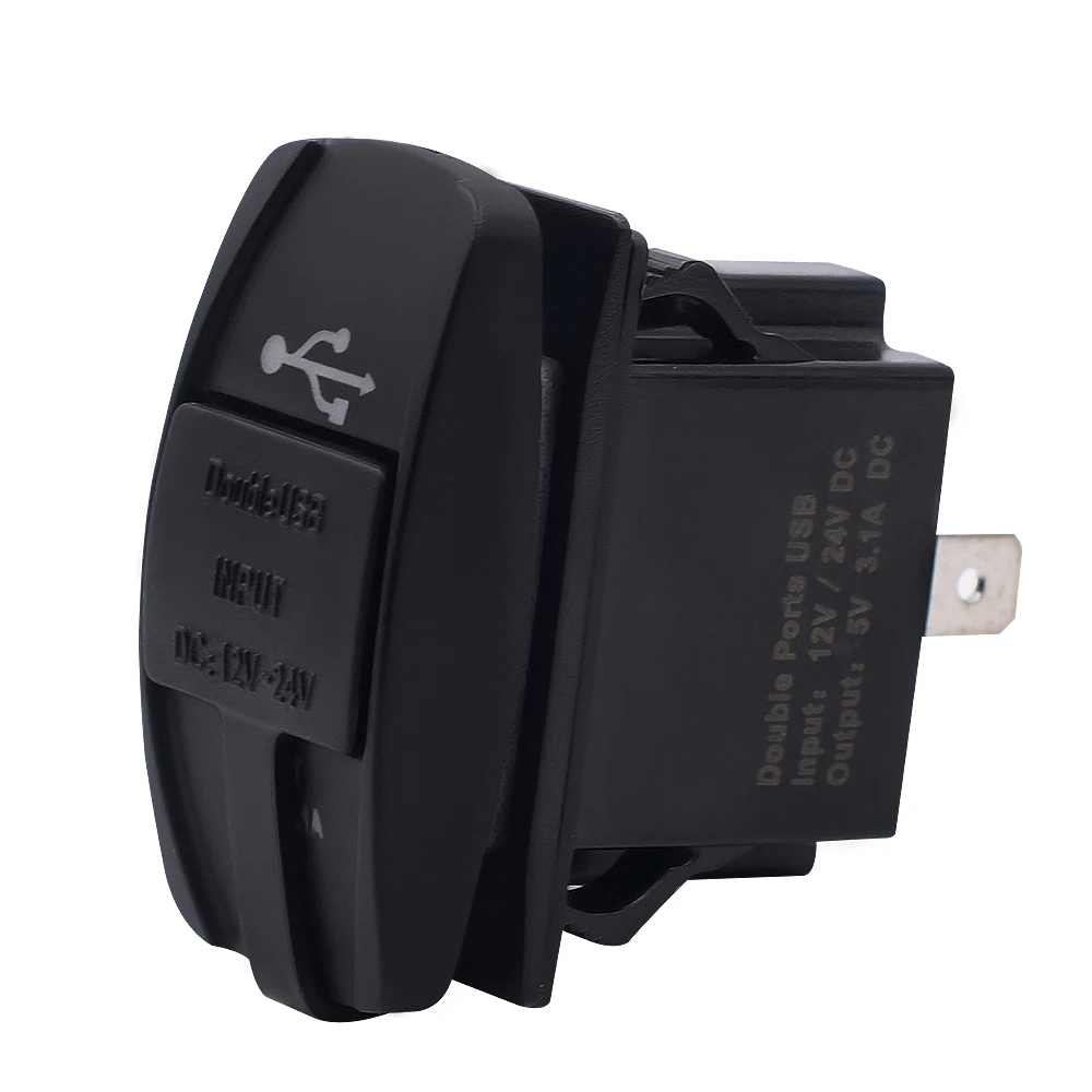 Автомобильное зарядное устройство с двумя usb разъемами 12 В 3 1 А 5 выход 4 цветными