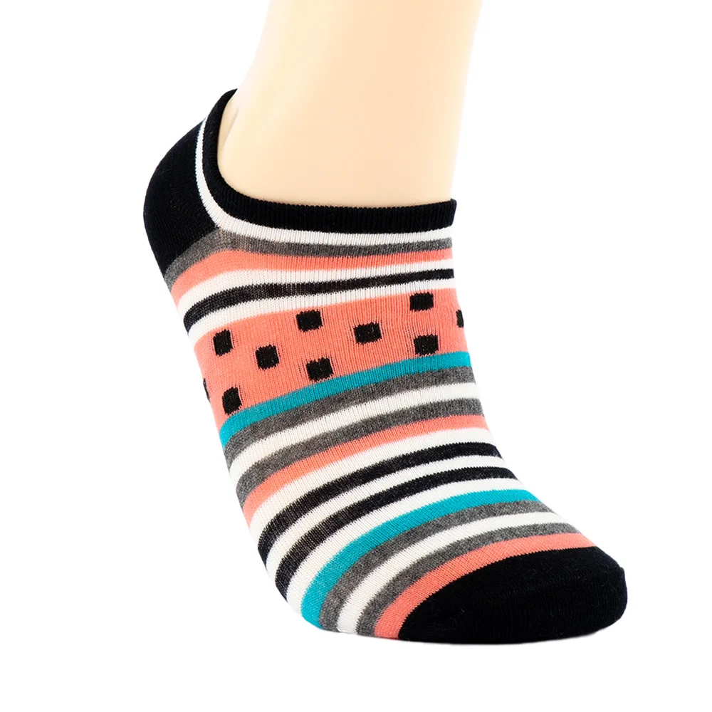 Модные Хлопковые женские носки башмачки для девочек яркие короткие с фруктами
