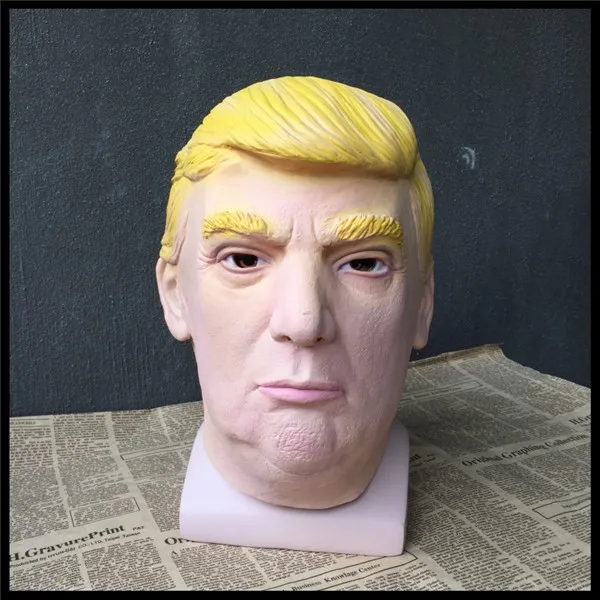 Маска Дональда Трампа для взрослых, латексная, Реалистичная, маска США, магнат, Дональд Трамп, маска на голову для лица, вечерние, косплей