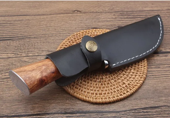 Инструменты утилита EDC OutdoorHunting Ножи деревянной ручкой фиксированным лезвием