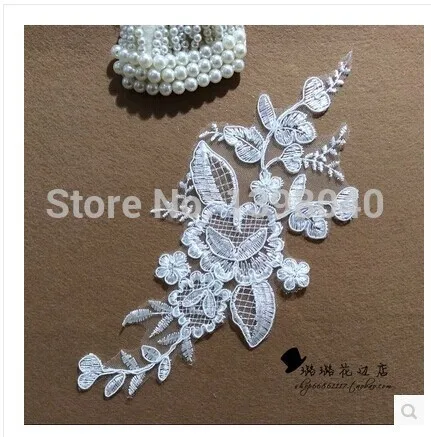 Бесплатная доставка Большая акция 4 шт/пакет слоновая кость Аппликация из белого