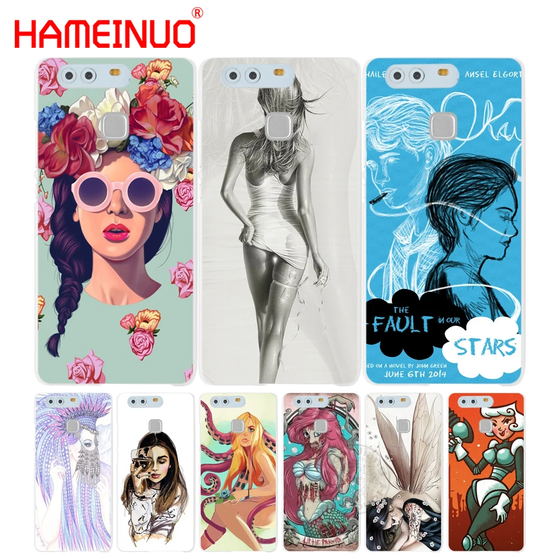 HAMEINUO девушка с винным стеклом дизайнерский чехол для телефона huawei Ascend P7 P8 P9 P10 lite