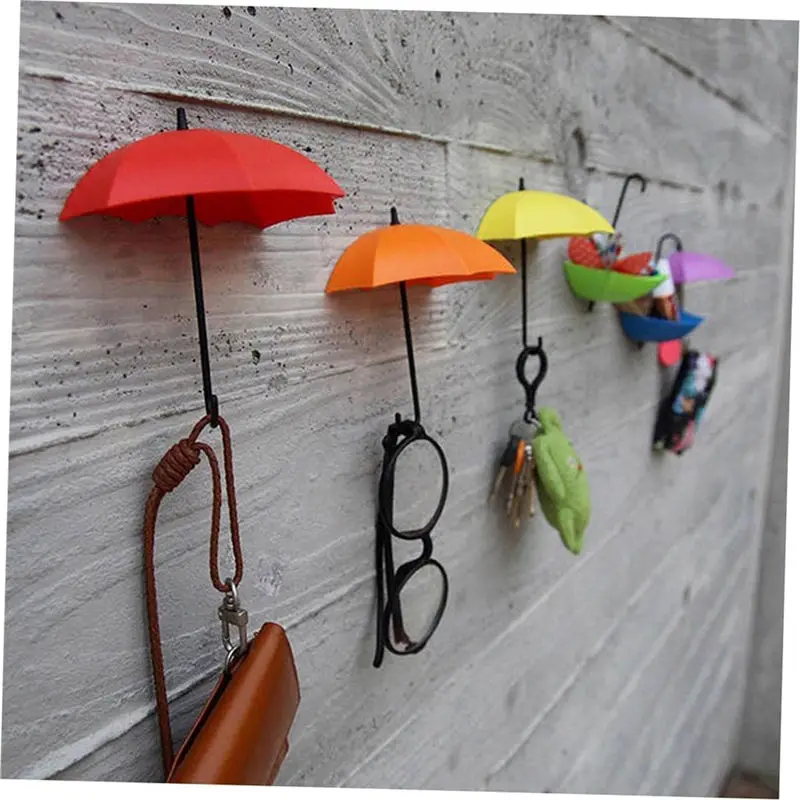 2018 высокое качество 3 шт милый зонтик дизайн настенный крючок разное Вешалка DIY