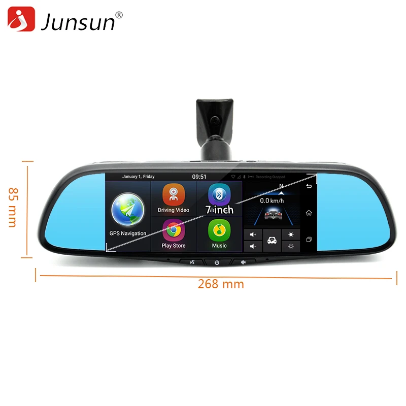 Junsun K719 Автомобильные видеорегистраторы Специальный 7 &quotAndroid 5.0 Камера зеркало 3 г