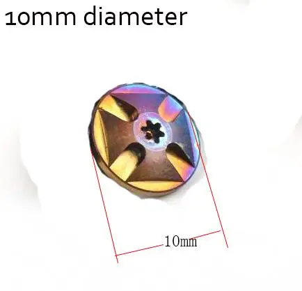 2 шт M4 гайка жареная синяя Сделай Сам нож делая винт для ручки ножа ножи Вихрь вращающиеся заклепки Святой Крест AMG винт гайки Титан - Цвет: 5